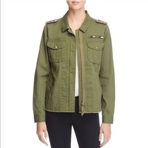 Army Green Beaded Military Jacket